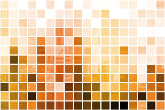 Orange Cubic Professional Abstract Background in Clean Squares