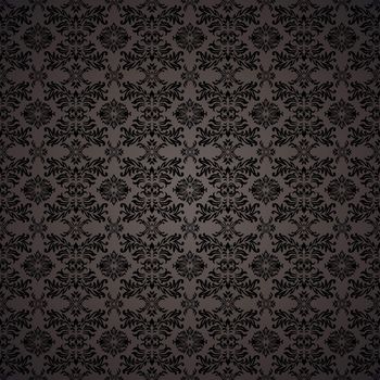 Black gothic repeating seamless wallpaper background design concept