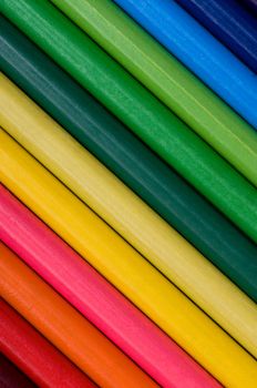 Close-up image of multicolor pencils background