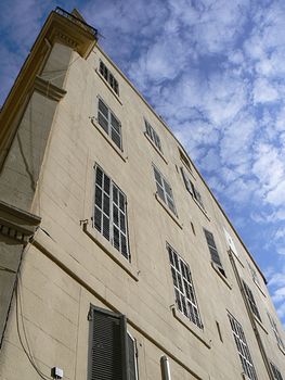 Marseille house and sky blue