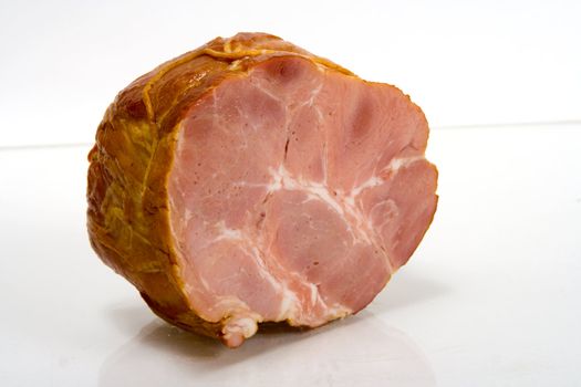 Appetizing piece of smoked meat