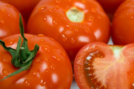 Texture from red a tomato
