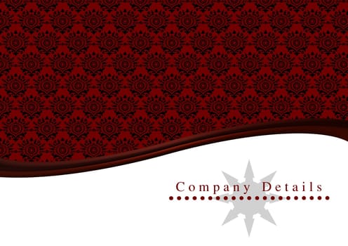 Red and black retro wallpaper business template