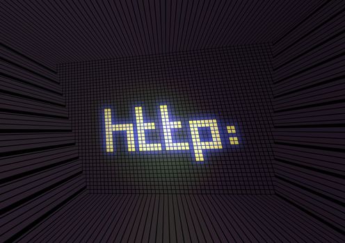 HTTP text in a perspective room