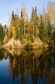 Beautiful autumn landscape. The nature.