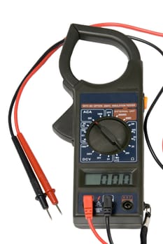 The device a multimeter isolated on a white background