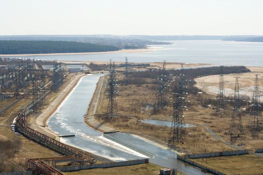 artificial channel on power station
