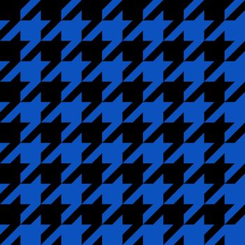 Black and blue seamless houndstooth pattern or texture as found in many popular fashion fabrics.