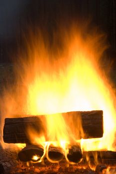 Bonfire. Fiery abstraction. Background. Texture.