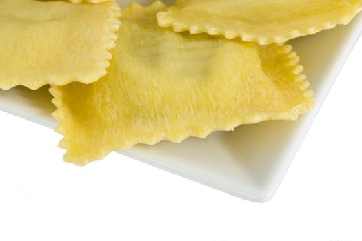 home made ravioli pasta on a angled plate