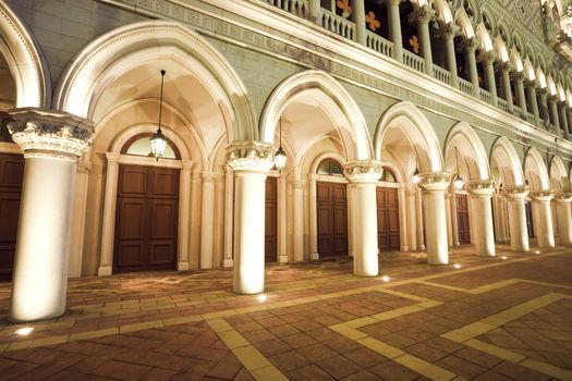 corridor, italian building style