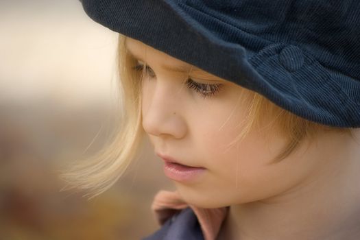 Portrait of girls in the open air on the blur background