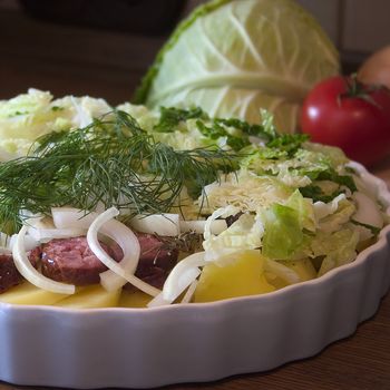 fresh vegetables baked in the oven