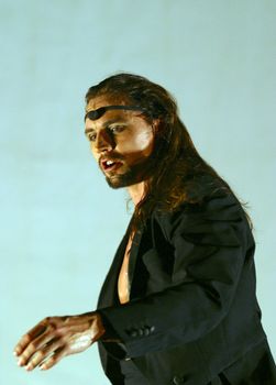 Stage from performance "Dream in summer night". Russian actor Dmitry Bozin