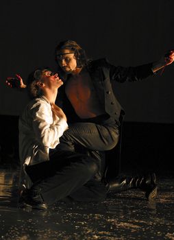 Stage from performance "Dream in summer night". Russian actor Dmitry Bozin and Dmitry Kosenkin