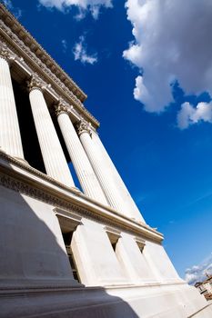 The Victor Emmanuel Monument, famous memorial in Rome, Italy