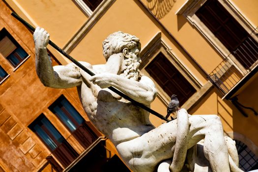 Fountain on Piazza Navona in Rome, Italy
