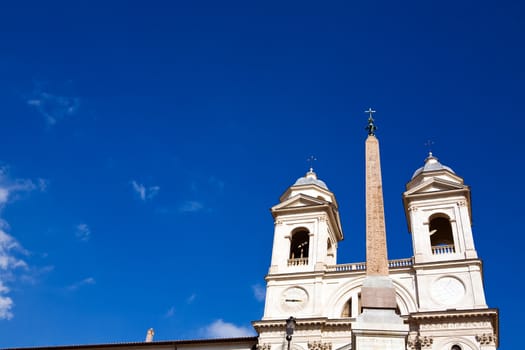 Famous church Trinita dei Monti in Rome, Italy