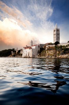 An old medieval town on the island of Rab, Croatia