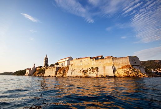 Medieval fortified town on the ocean, Rab, Croatia