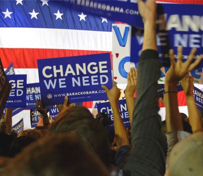 Barack Obama for President rally.  Virginia Commonwealth University, Richmond, VA October 12, 2008.