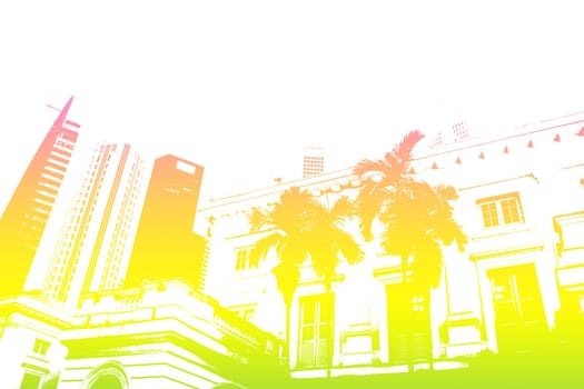Yellow Trendy and Modern City Life Abstract Background