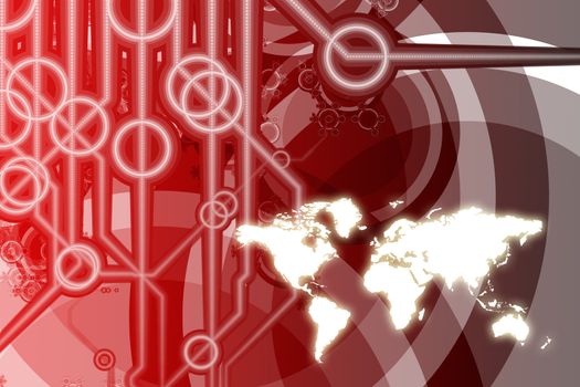 Global Business Color Technology Abstract in Colors