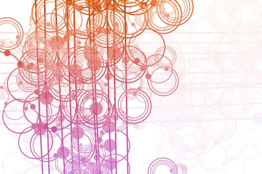 Clean Flowing Lines and Circles Abstract Background 