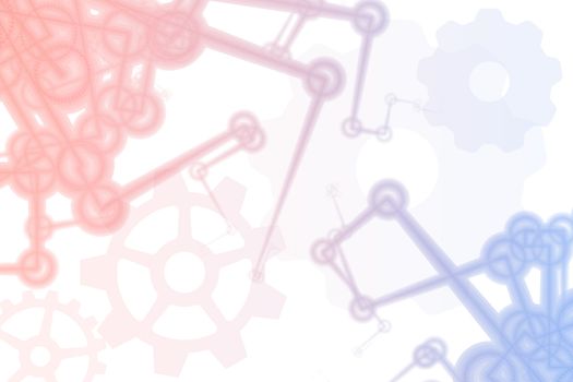 Futuristic Factory Robot Tech Arms Abstract Illustration