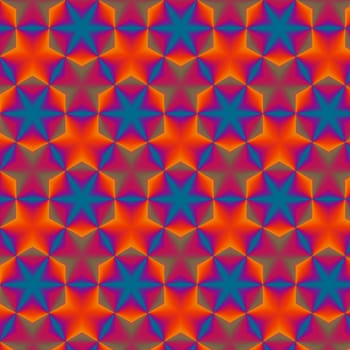 A pattern designed to have the look of Moroccan tile, but it is done in contemporary colors. 