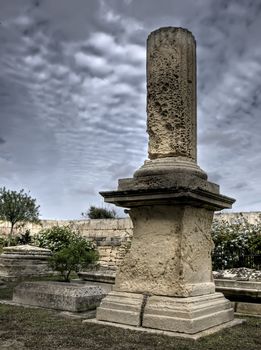 Details in HDR of a 19th century graveyard in Malta