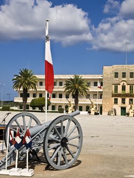 MALTA - OCTOBER 05 2008 - Armed Forces of Malta barracks at Luqa