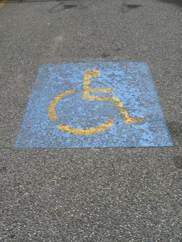 handicap parking space sign