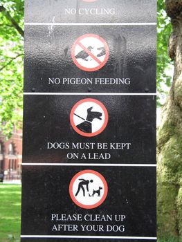 no dog, no feeding sign