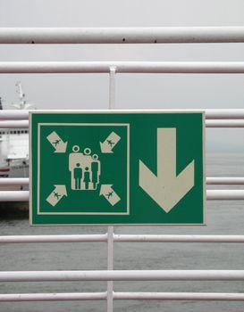 passenger area sign