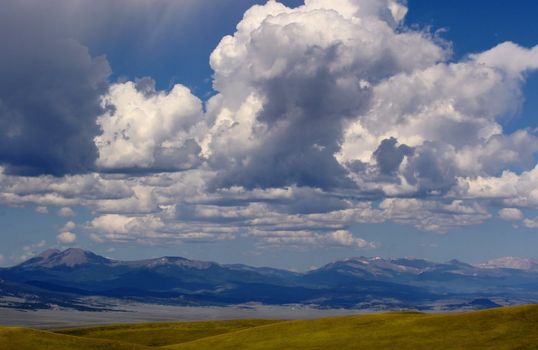 Storm clouds coming in over the Colorado Rocky Mountains