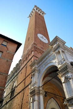 A famous historical palace in piazza del Campo, Siena (Italy)

