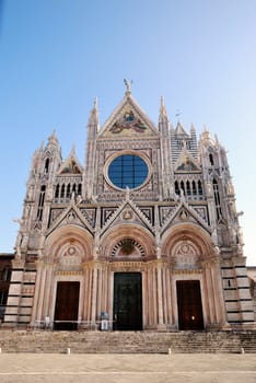 The ancient cathedral of Siena is one of the most beautifl chuerch in Italy