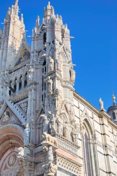 The ancient cathedral of Siena is one of the most beautifl chuerch in Italy