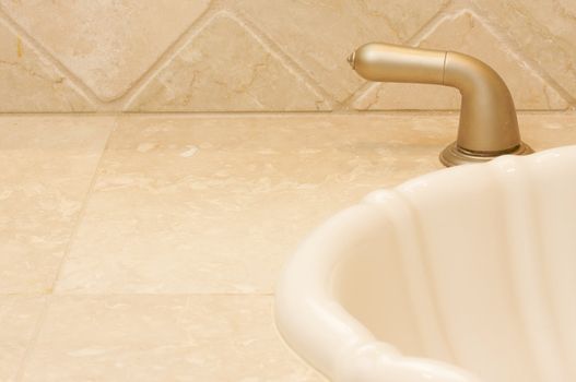 Abstract of Sink, Tile and Faucet