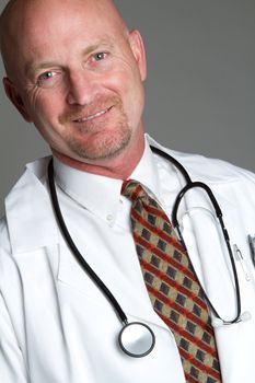 Smiling doctor wearing tie