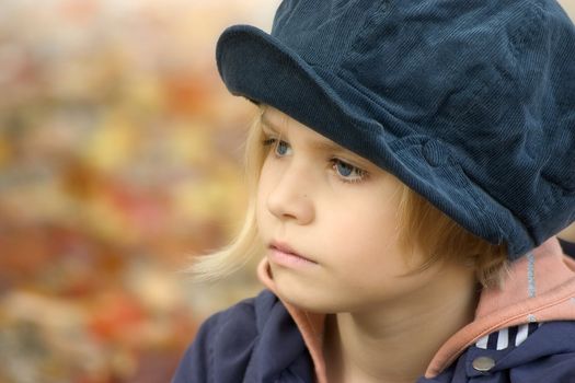 Portrait of girls in the open air on the blur background