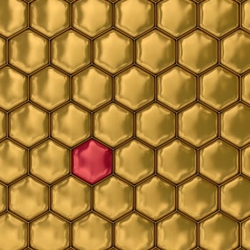 Comb honey. 3D image. Illustrations. Texture.