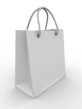 Shoping bag on white. Isolated 3D image