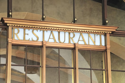 Grand old sign for a restaurant in Union Station