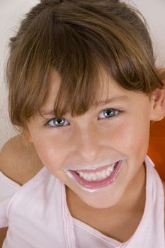 smiling little girl looking at the camera
