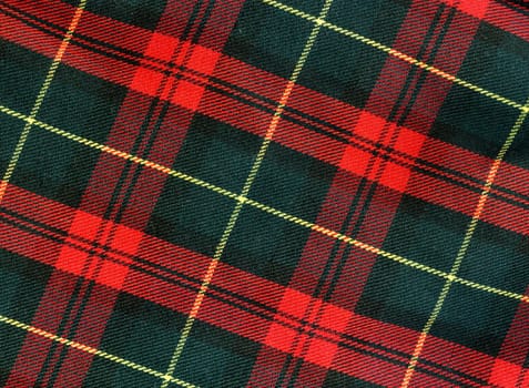 Close-up of traditional scottish checked material