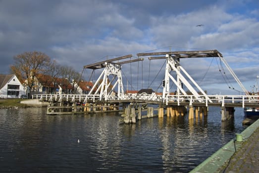 famous old counterpoise bridge in Wieck, germany