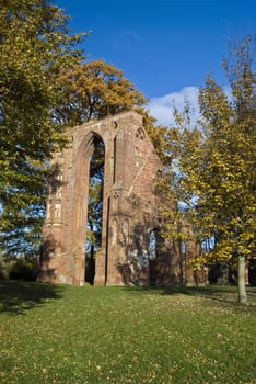 ruin of the monastery Eldena in Greifswald, germany