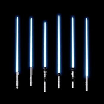 An illustration of some blue laser light saber